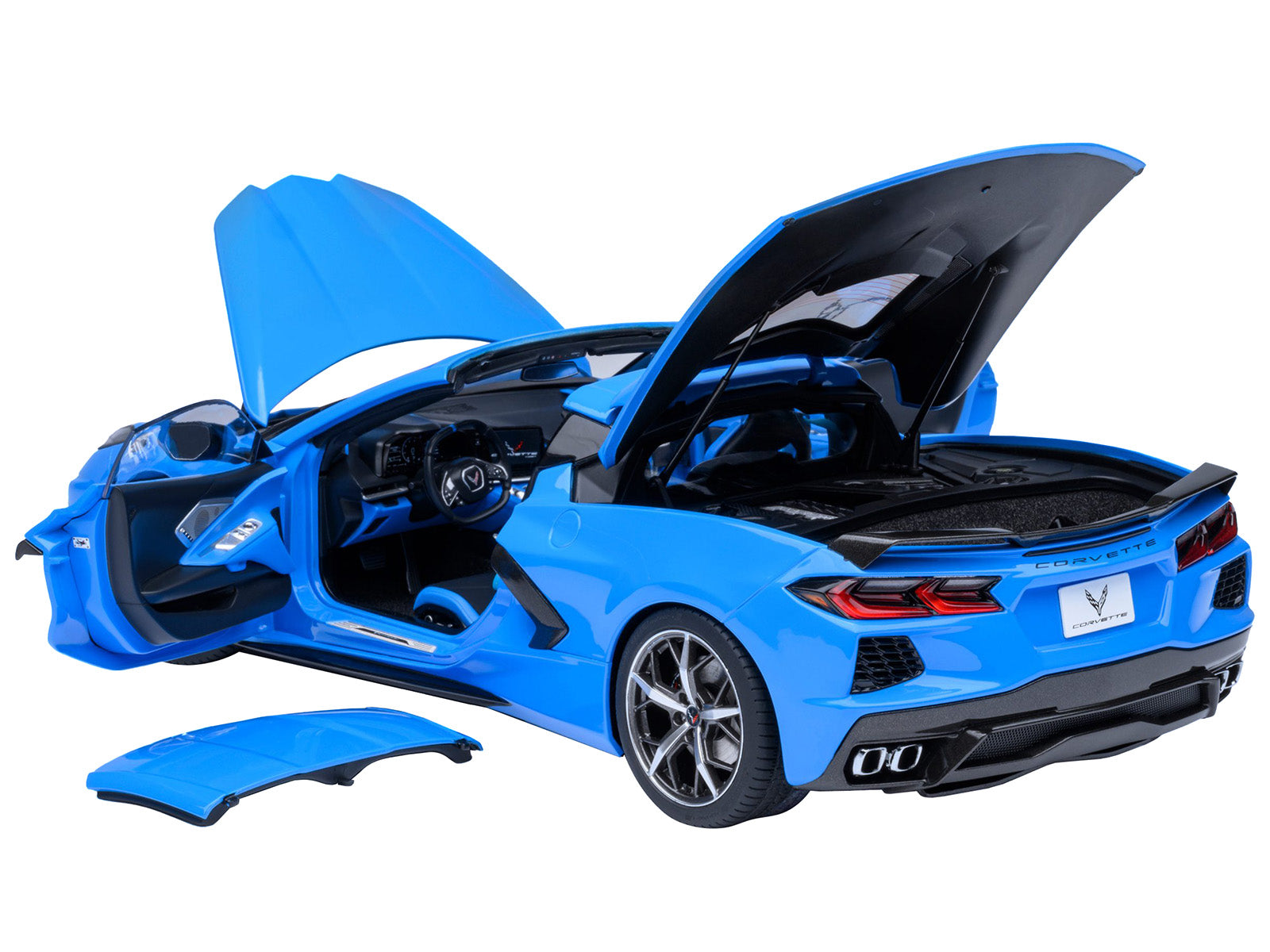 2020 Chevrolet Corvette C8 Stingray Rapid Blue 1/18 Model Car by Autoart - image 2