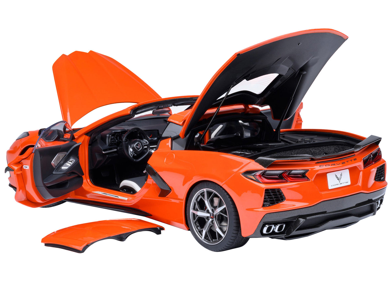 2020 Chevrolet Corvette C8 Stingray Sebring Orange 1/18 Model Car by Autoart - image 2
