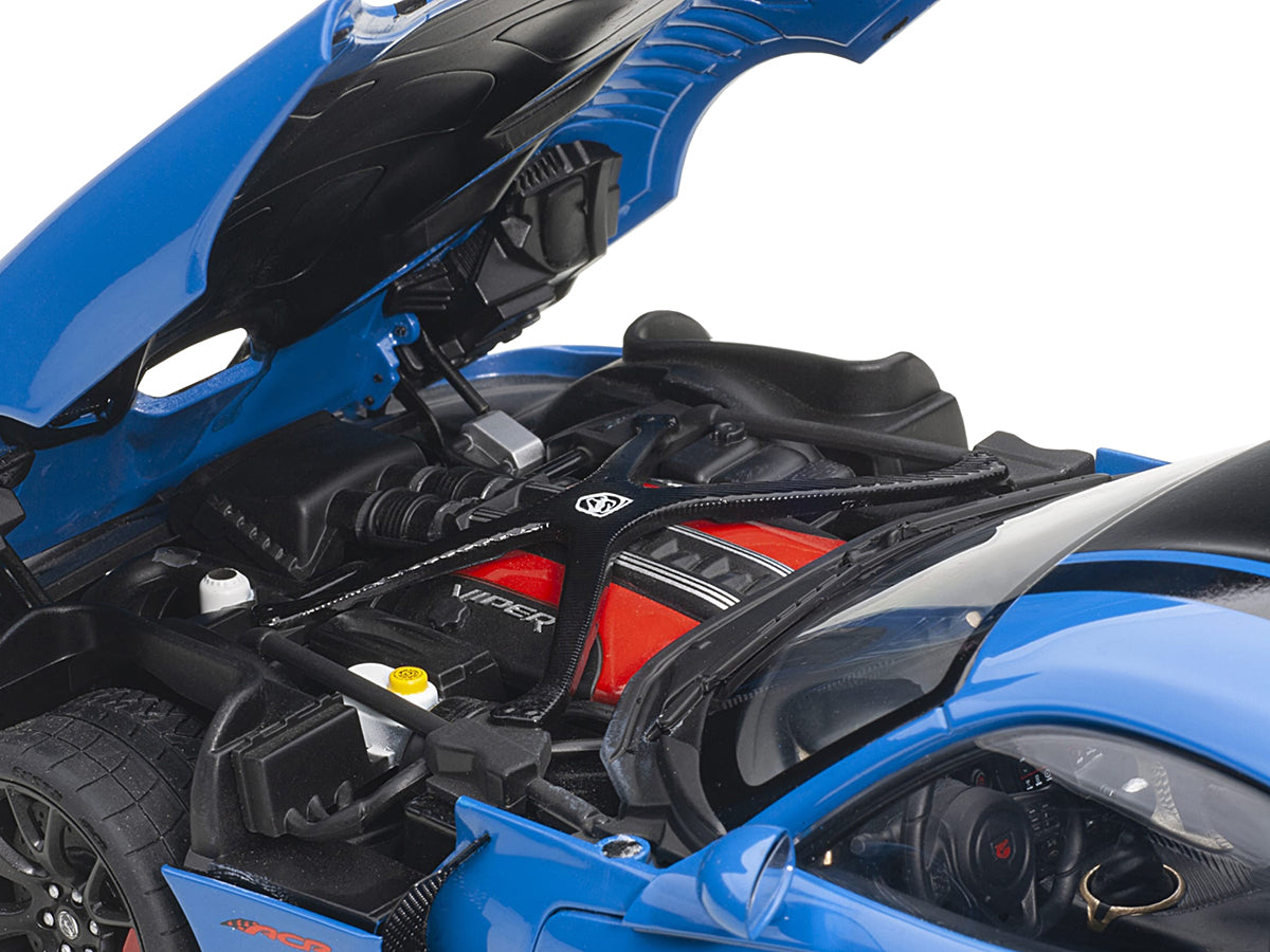 2017 Dodge Viper ACR Competition Blue with Black Stripes 1/18 Model Car by Autoart - image 3