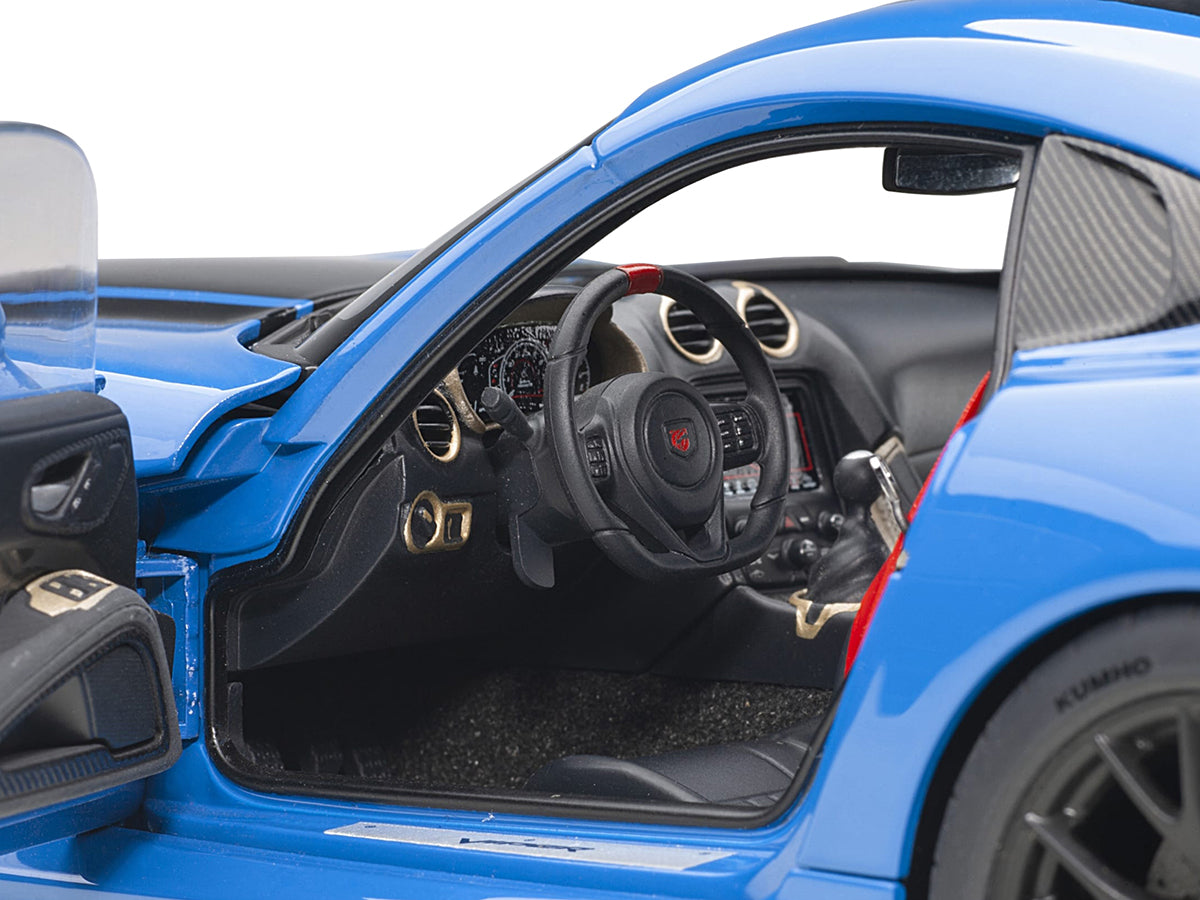 2017 Dodge Viper ACR Competition Blue with Black Stripes 1/18 Model Car by Autoart - image 4