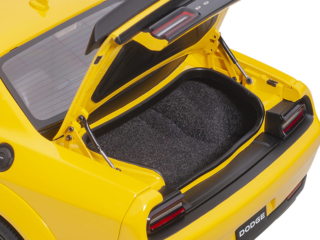 Dodge Challenger SRT Hellcat Widebody Yellow Jacket with Satin Black Hood 1/18 Model Car by Autoart - image 4