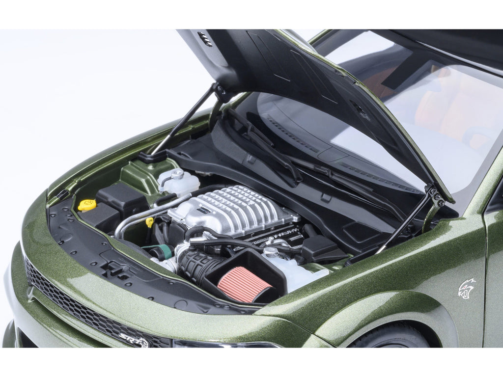 Dodge Charger SRT Hellcat Redeye F8 Green Metallic with Matt Black Top 1/18 Model Car by Autoart - image 3