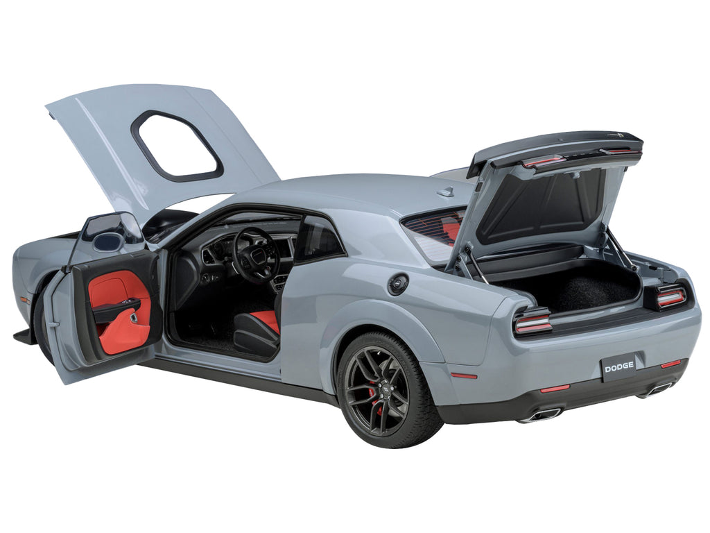 2022 Dodge Challenger R/T Scat Pack Widebody Smoke Show Gray 1/18 Model Car by Autoart - image 2