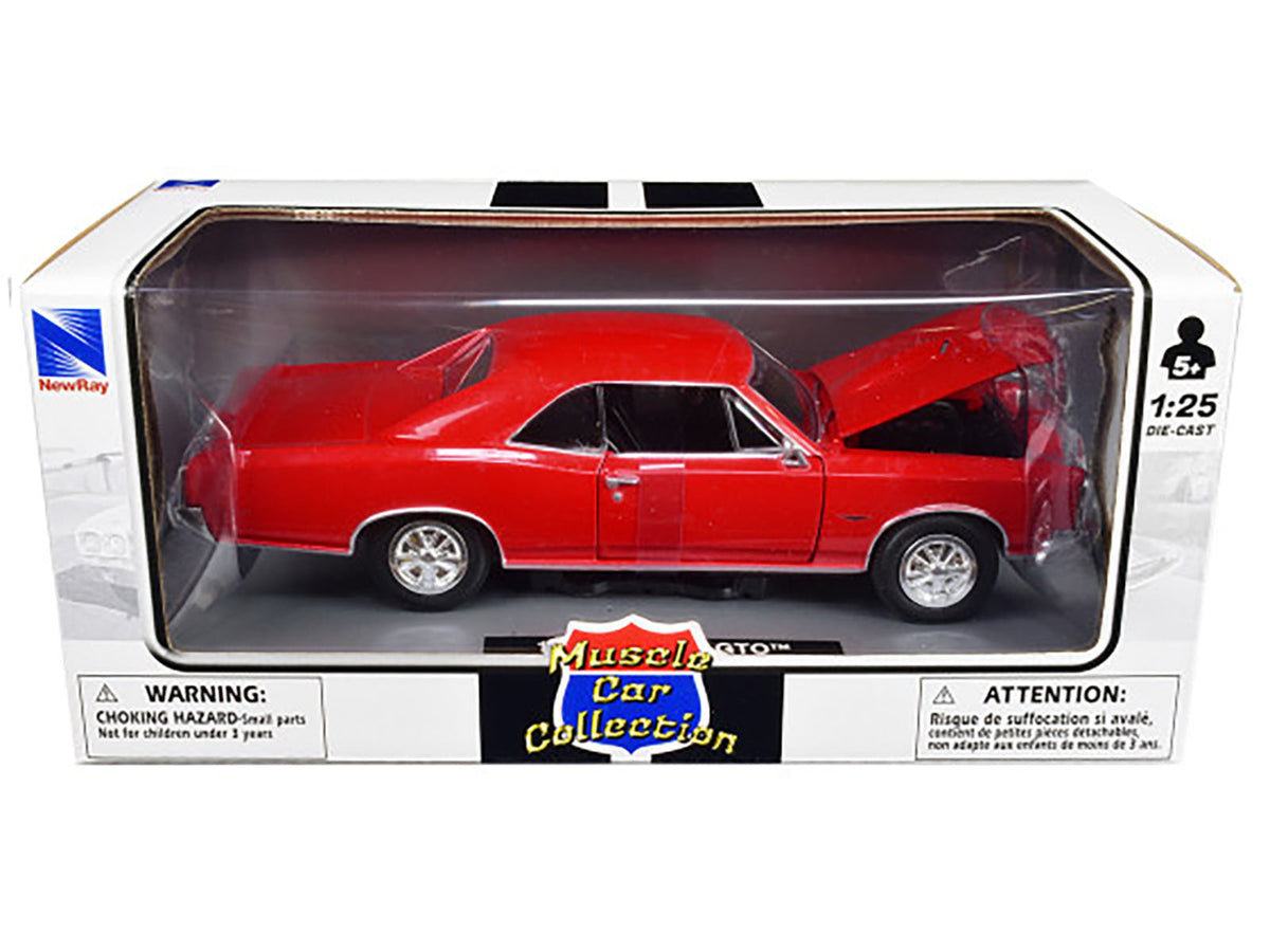 1966 Pontiac GTO Red "Muscle Car Collection" 1/25 Diecast Model Car by New Ray - image 3