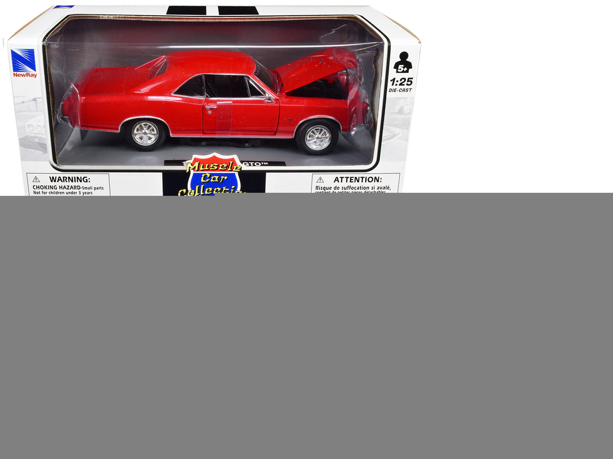 1966 Pontiac GTO Red "Muscle Car Collection" 1/25 Diecast Model Car by New Ray