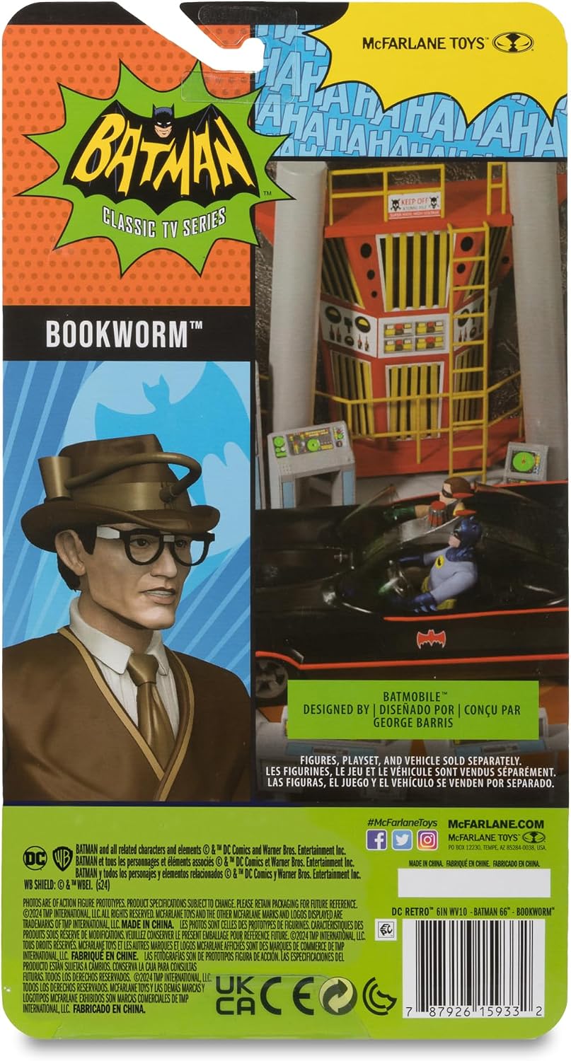 DC Retro - 6in Bookworm Action Figure (Batman 66' Comic) by McFarlane Toys