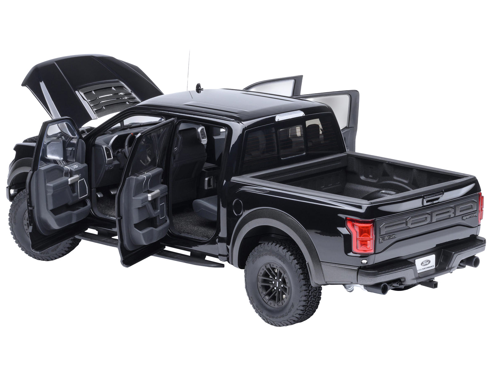 2019 Ford F-150 Raptor Pickup Truck Agate Black 1/18 Model Car by Autoart - image 2