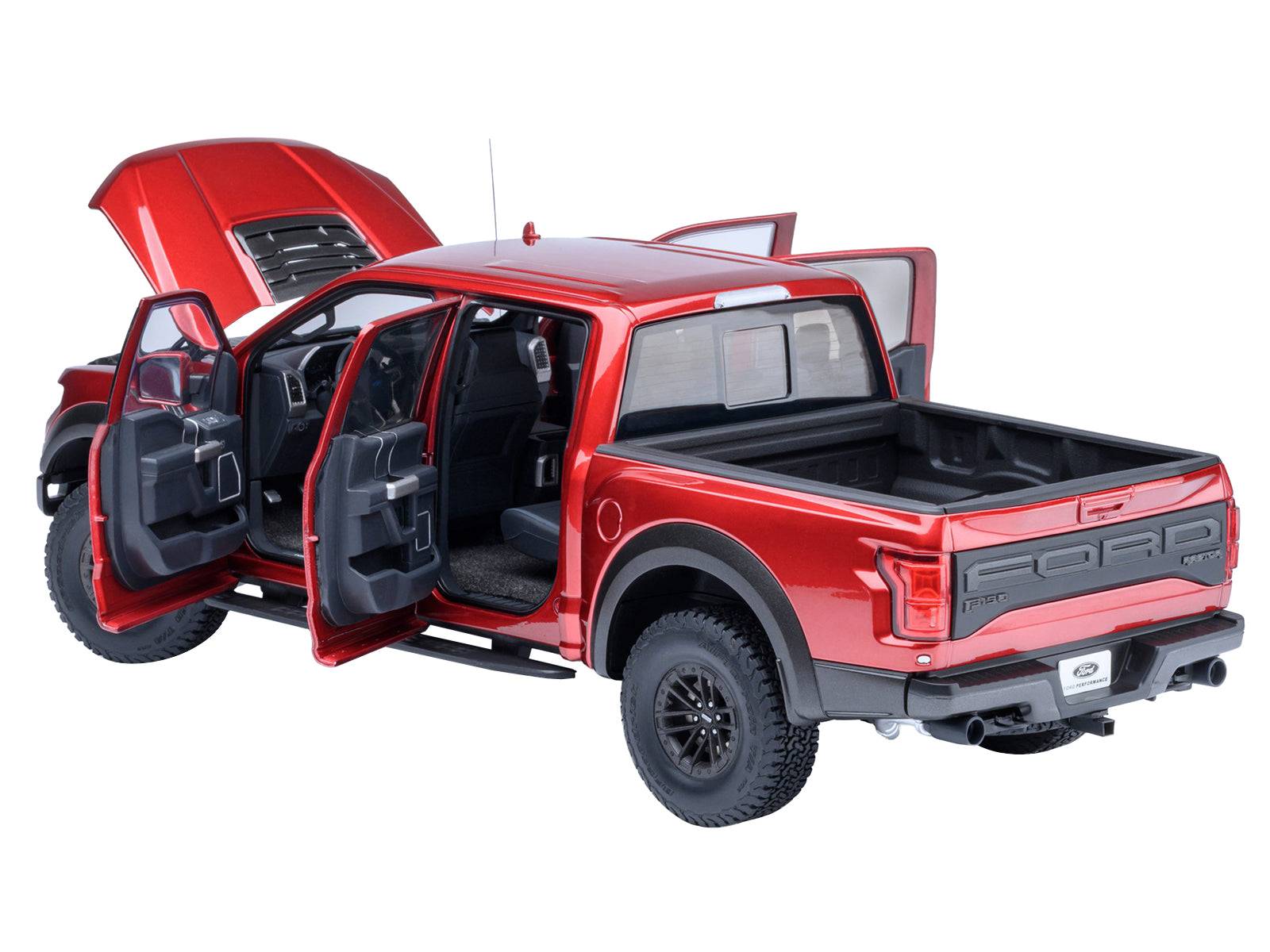 2019 Ford F-150 Raptor Pickup Truck Ruby Red Metallic 1/18 Model Car by Autoart - image 2