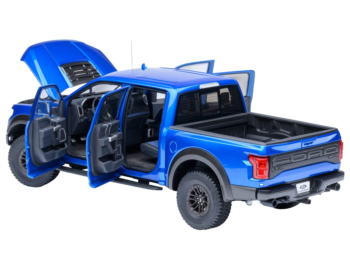 2019 Ford F-150 Raptor Pickup Truck Velocity Blue 1/18 Model Car by Autoart - image 2