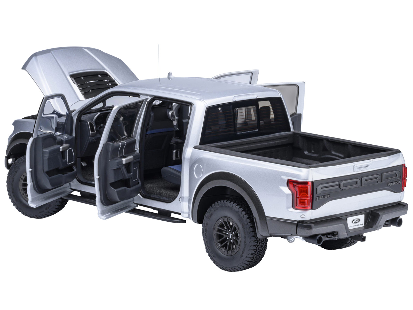 2019 Ford F-150 Raptor Pickup Truck Ingot Silver 1/18 Model Car by Autoart - image 2