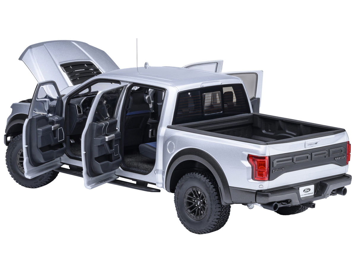 2019 Ford F-150 Raptor Pickup Truck Ingot Silver 1/18 Model Car by Autoart - image 2