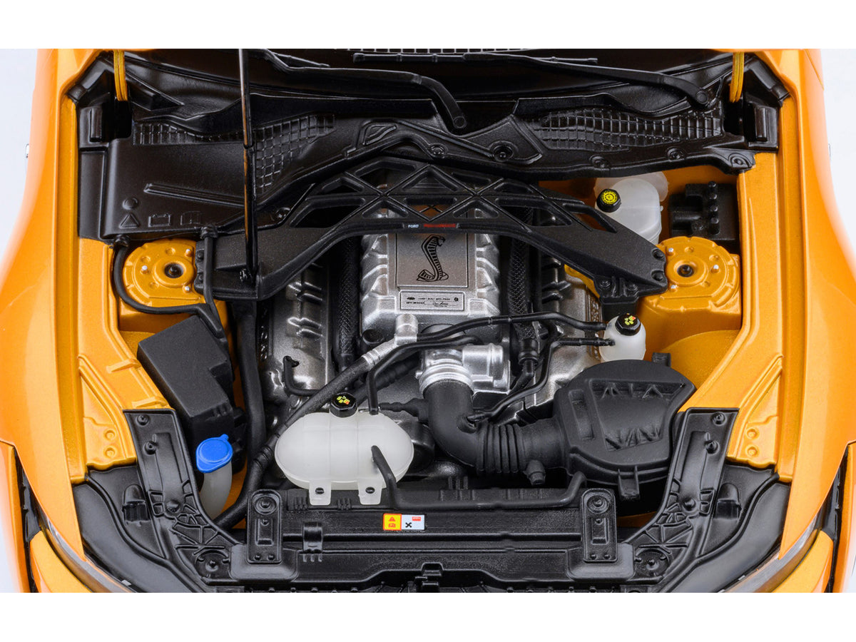 Ford Mustang Shelby GT500 Cyber Orange Metallic with Black Stripes 1/18 Model Car by Autoart - image 3