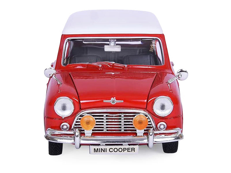1961-1967 Morris Mini Cooper Red with White Top "Timeless Legends" 1/18 Diecast Model Car by Motormax - image 3