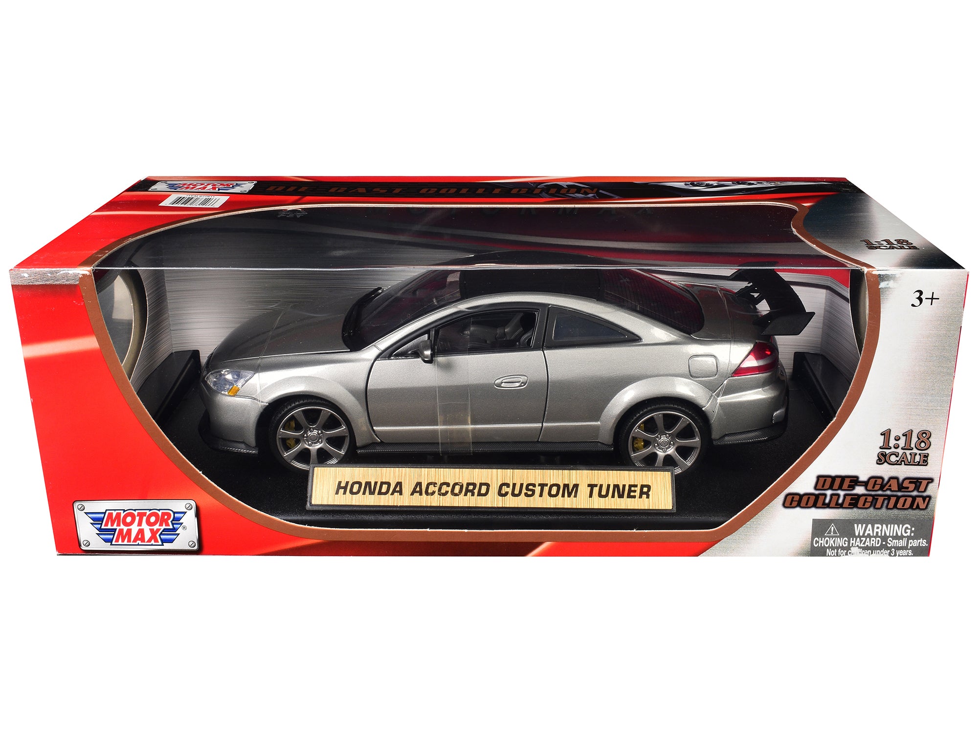 2003 Honda Accord Gray Metallic 1/18 Diecast Model Car by Motormax - image 3