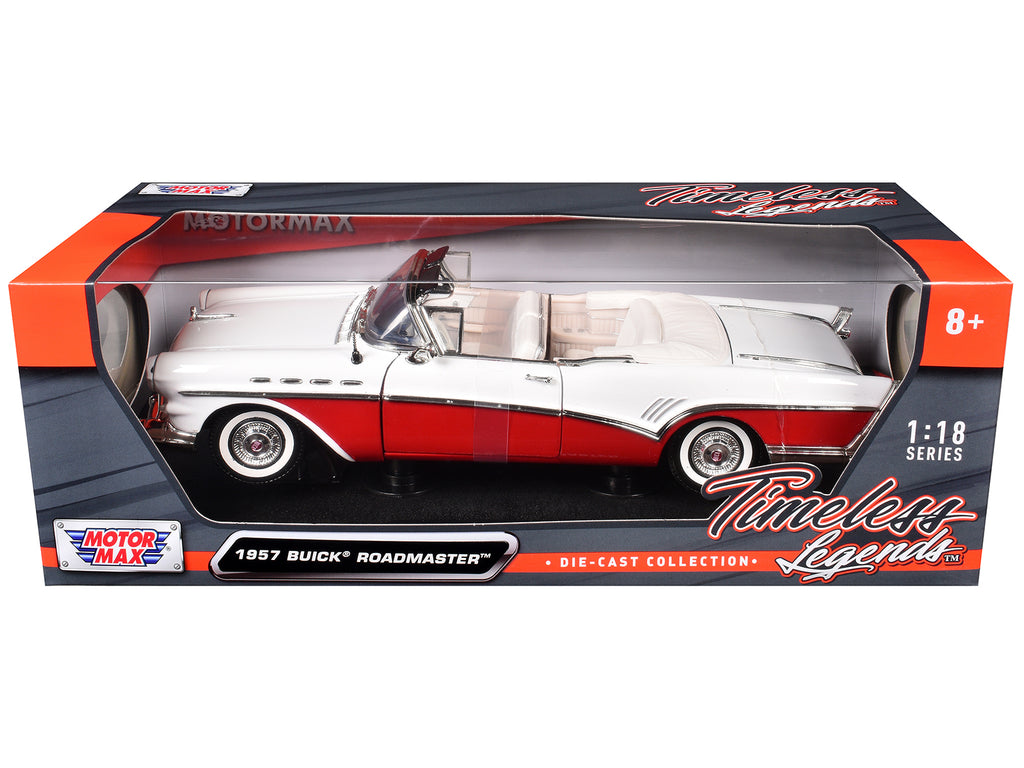 1957 Buick Roadmaster Convertible Red 1/18 Diecast Model Car by Motormax - image 3