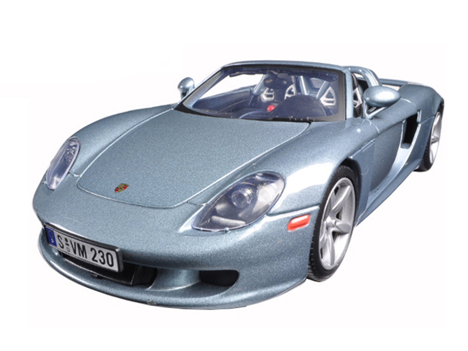 Porsche Carrera GT Silver with Black Interior 1/18 Diecast Model Car by Motormax - image 2