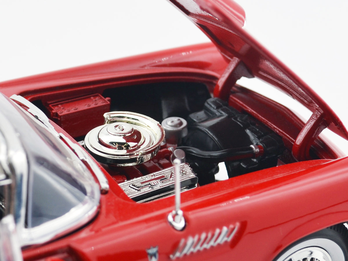 1956 Ford Thunderbird Hardtop Red with White Top "American Classics" 1/18 Diecast Model Car by Motormax - image 3