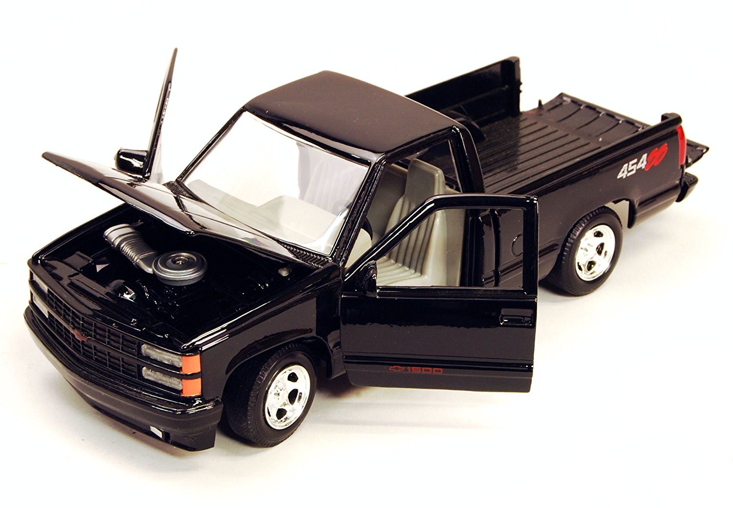 1992 Chevrolet 454 SS Pickup Truck Black 1/24 Diecast Model Car by Motormax - image 2