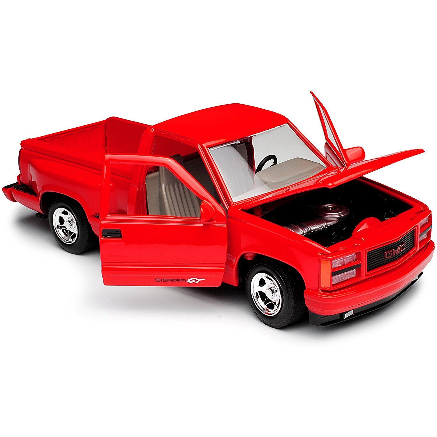 1992 GMC Sierra GT Red Pickup Truck 1/24 Diecast Model by Motormax - image 2