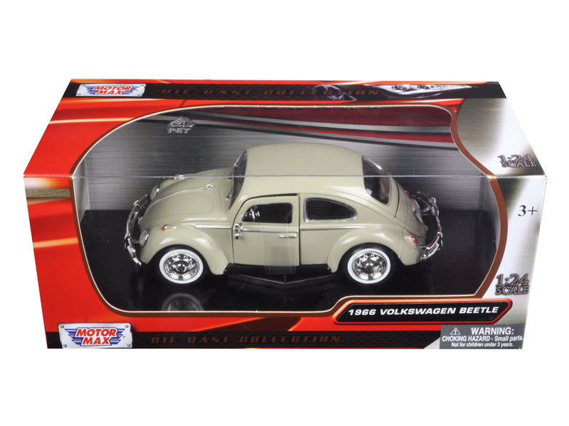 1966 Volkswagen Beetle Beige 1/24 Diecast Model Car by Motormax - image 3
