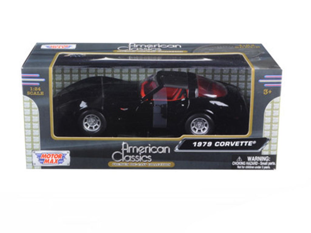 1979 Chevrolet Corvette Black 1/24 Diecast Car Model by Motormax - image 3