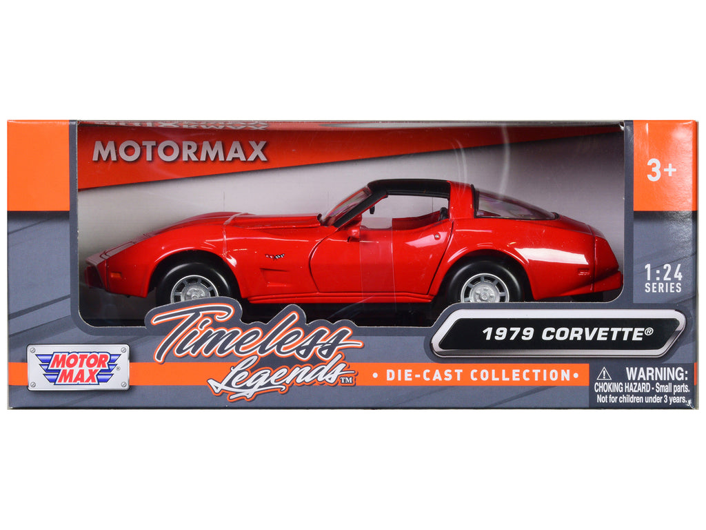1979 Chevrolet Corvette Red 1/24 Diecast Model Car by Motormax - image 3