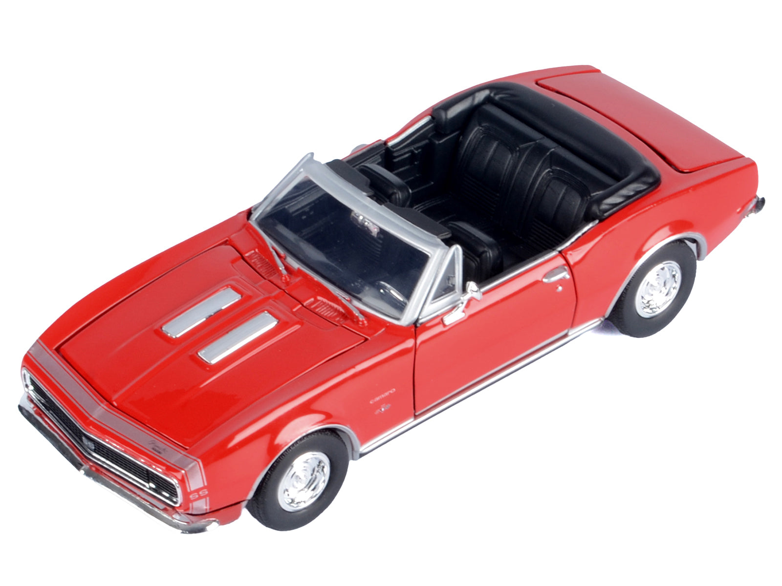 1967 Chevrolet Camaro SS Convertible Burgundy 1/24 Diecast Model Car by Motormax - image 3