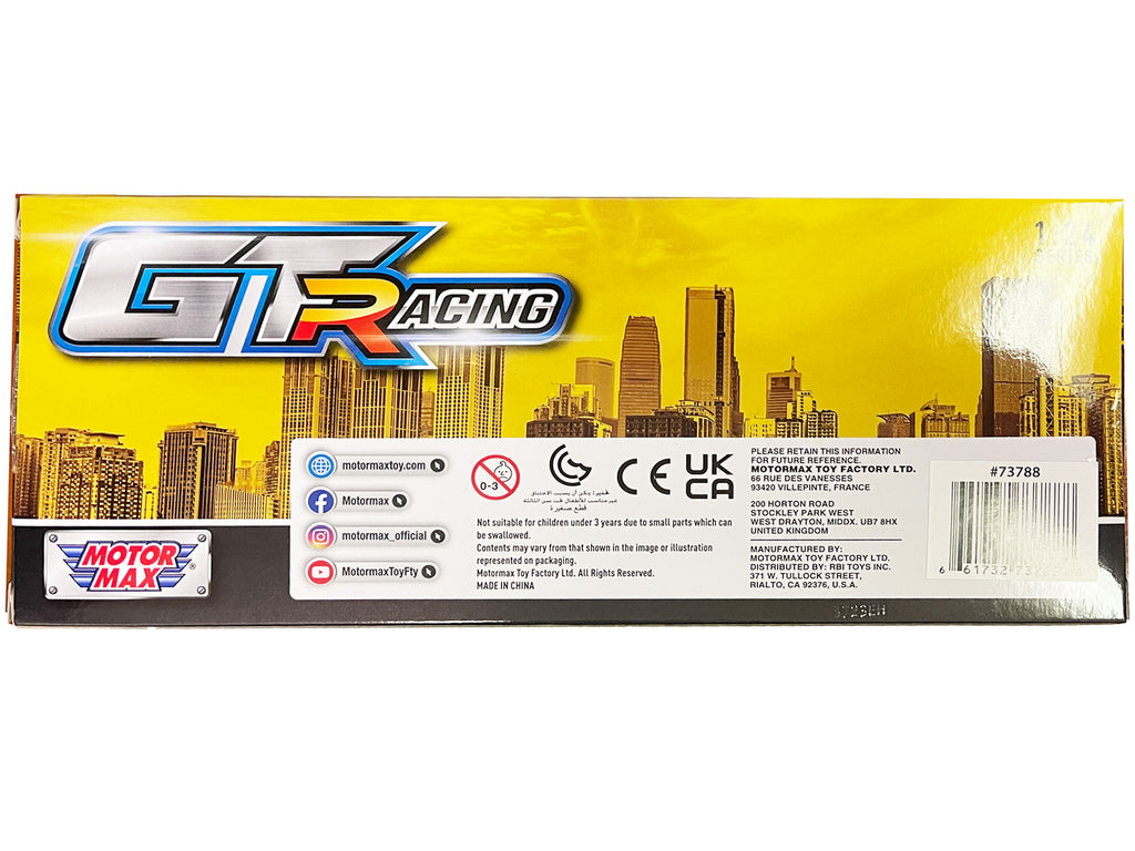 Audi R8 LMS GT3 Silver Metallic with Graphics "GT Racing" Series 1/24 Diecast Model Car by Motormax - image 2