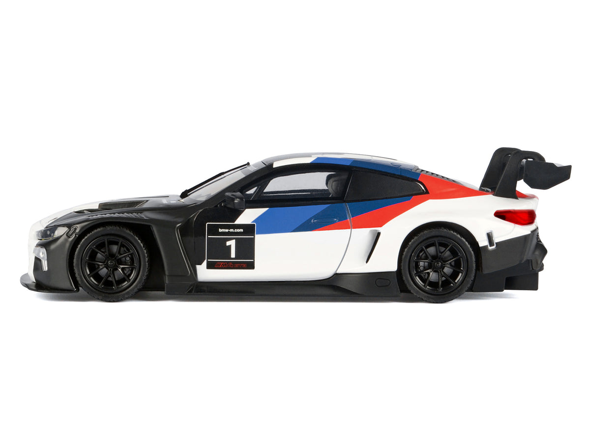 BMW M4 GT3 #1 White with Black Blue and Red Graphics "GT Racing" Series 1/24 Diecast Model Car by Motormax - image 2