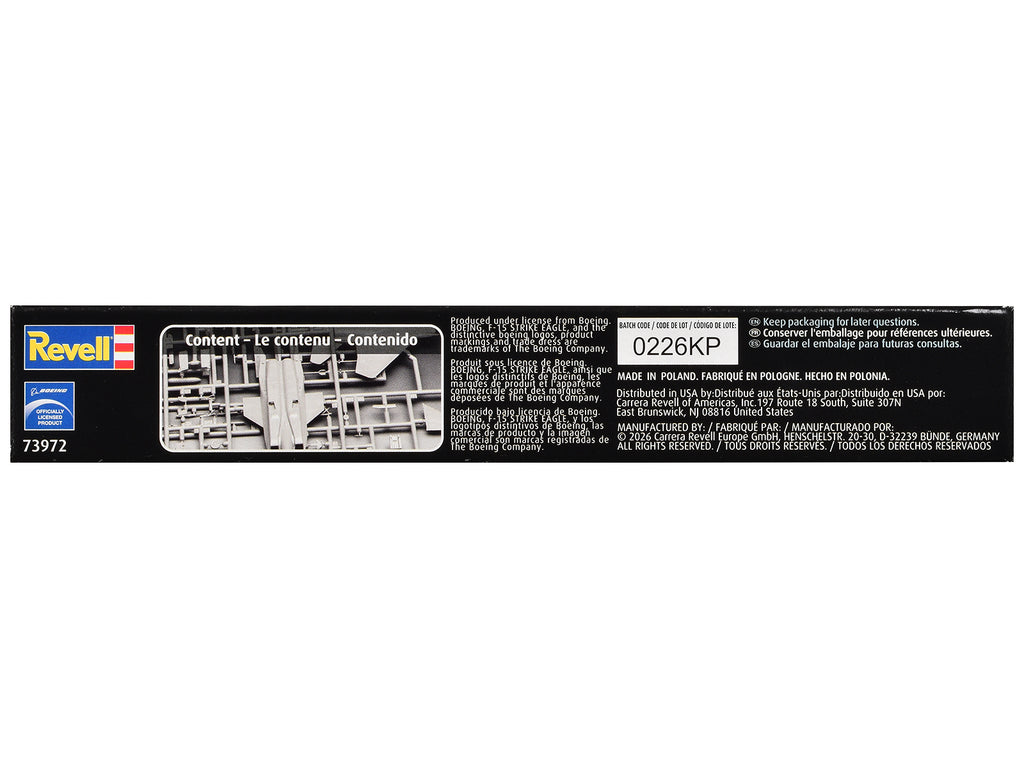 Level 4 Model Kit F-15E Strike Eagle Aircraft All-Included Kit 1/72 Scale Model by Revell