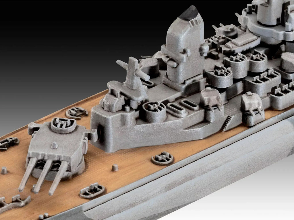 Level 4 Model Kit Battleship U.S.S. New Jersey All-Included Kit 1/1200 Scale Model by Revell