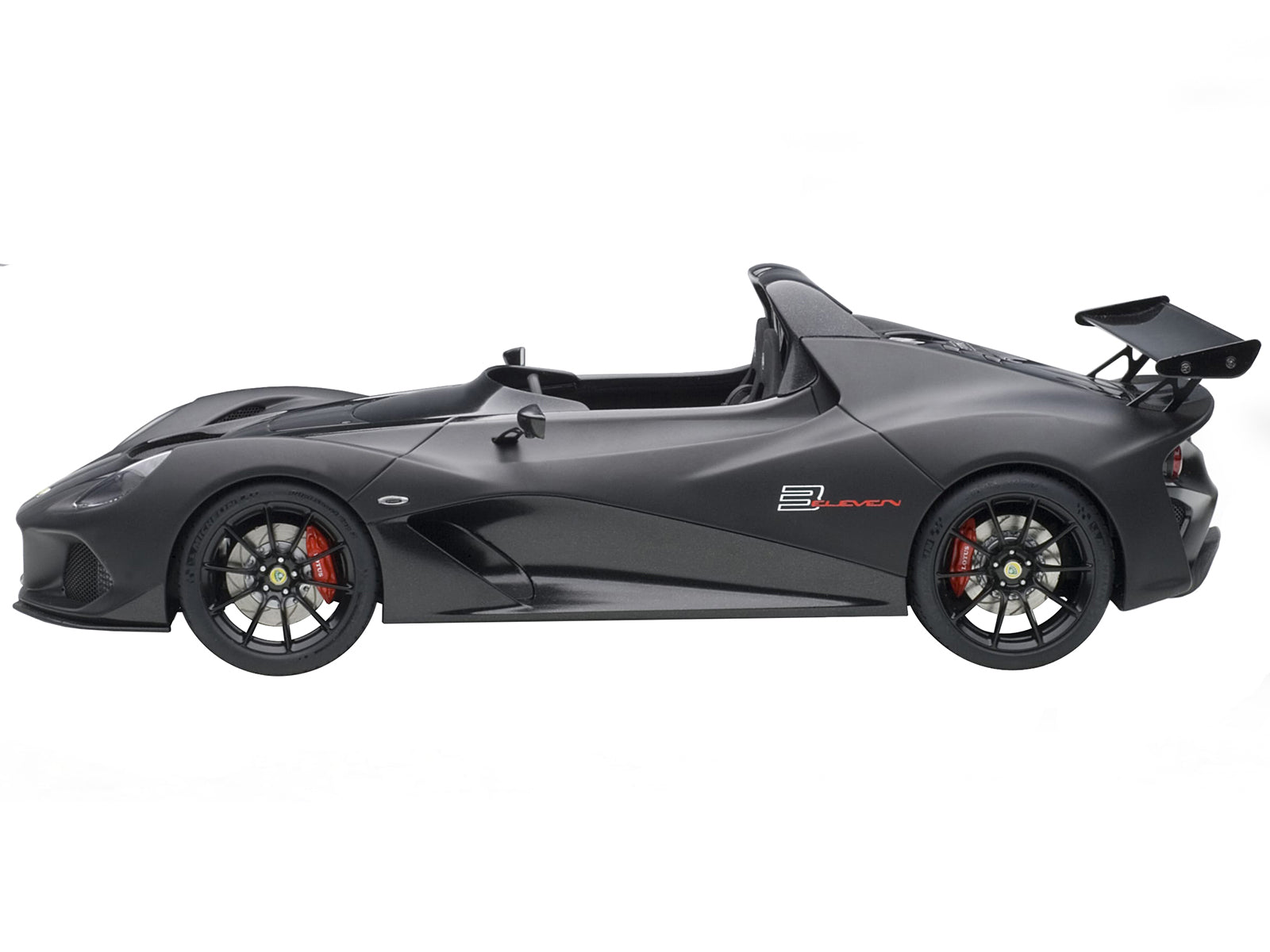 Lotus 3-Eleven Matt Black with Gloss Black Accents 1/18 Model Car by Autoart - image 2