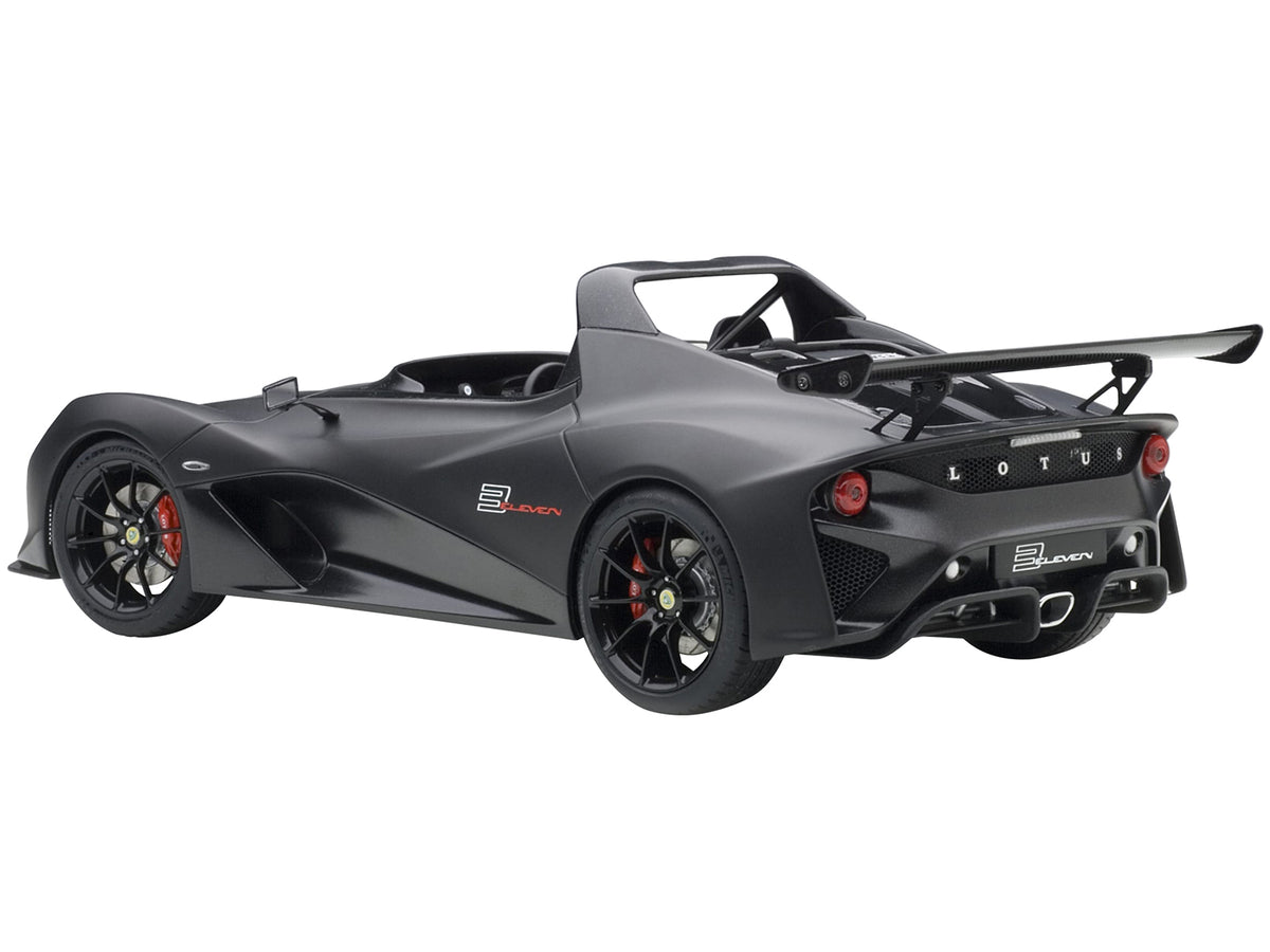 Lotus 3-Eleven Matt Black with Gloss Black Accents 1/18 Model Car by Autoart - image 3