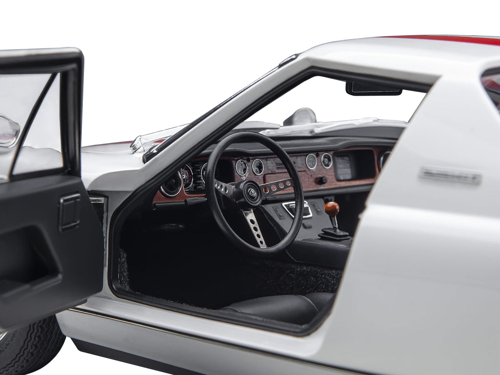 Lotus Europa Special White with Red Stripe and Graphics "The Circuit Wolf" 1/18 Model Car by Autoart - image 2