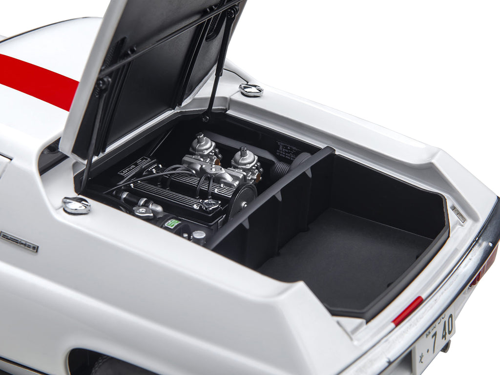 Lotus Europa Special White with Red Stripe and Graphics "The Circuit Wolf" 1/18 Model Car by Autoart - image 3