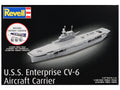 Level 4 Model Kit U.S.S. Enterprise CV-6 Aircraft Carrier All-Included Kit 1/1200 Scale Model by Revell