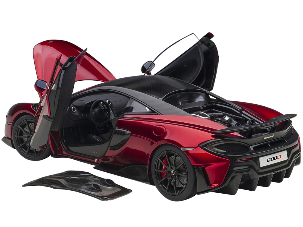Mclaren 600LT Vermillion Red and Carbon 1/18 Model Car by Autoart - image 2