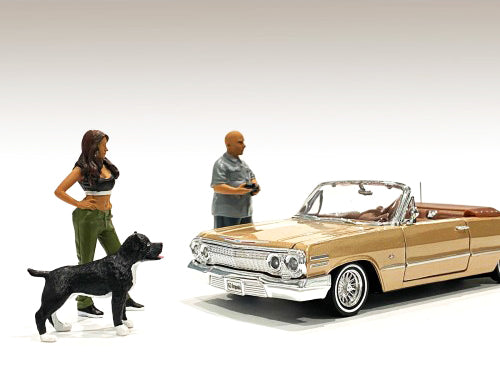 "Lowriderz" Figurine IV and a Dog for 1/18 Scale Models by American Diorama - image 2
