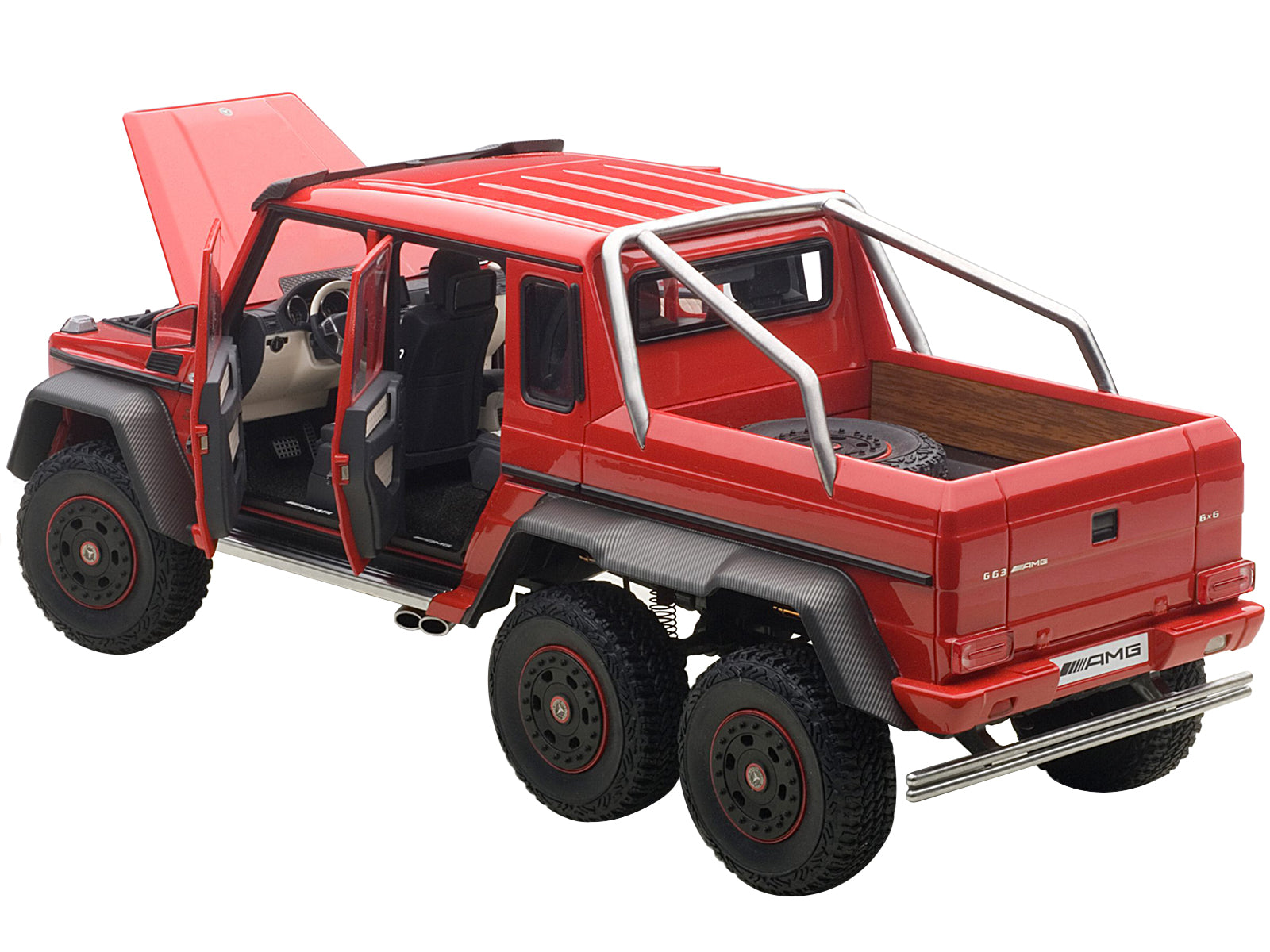 Mercedes G63 AMG 6X6 Red 1/18 Model Car by Autoart - image 2