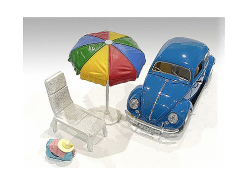 "Beach Girls" Accessories (Beach Chair and Beach Umbrella and Duffle Bag) for 1/18 Scale Models by American Diorama - image 2