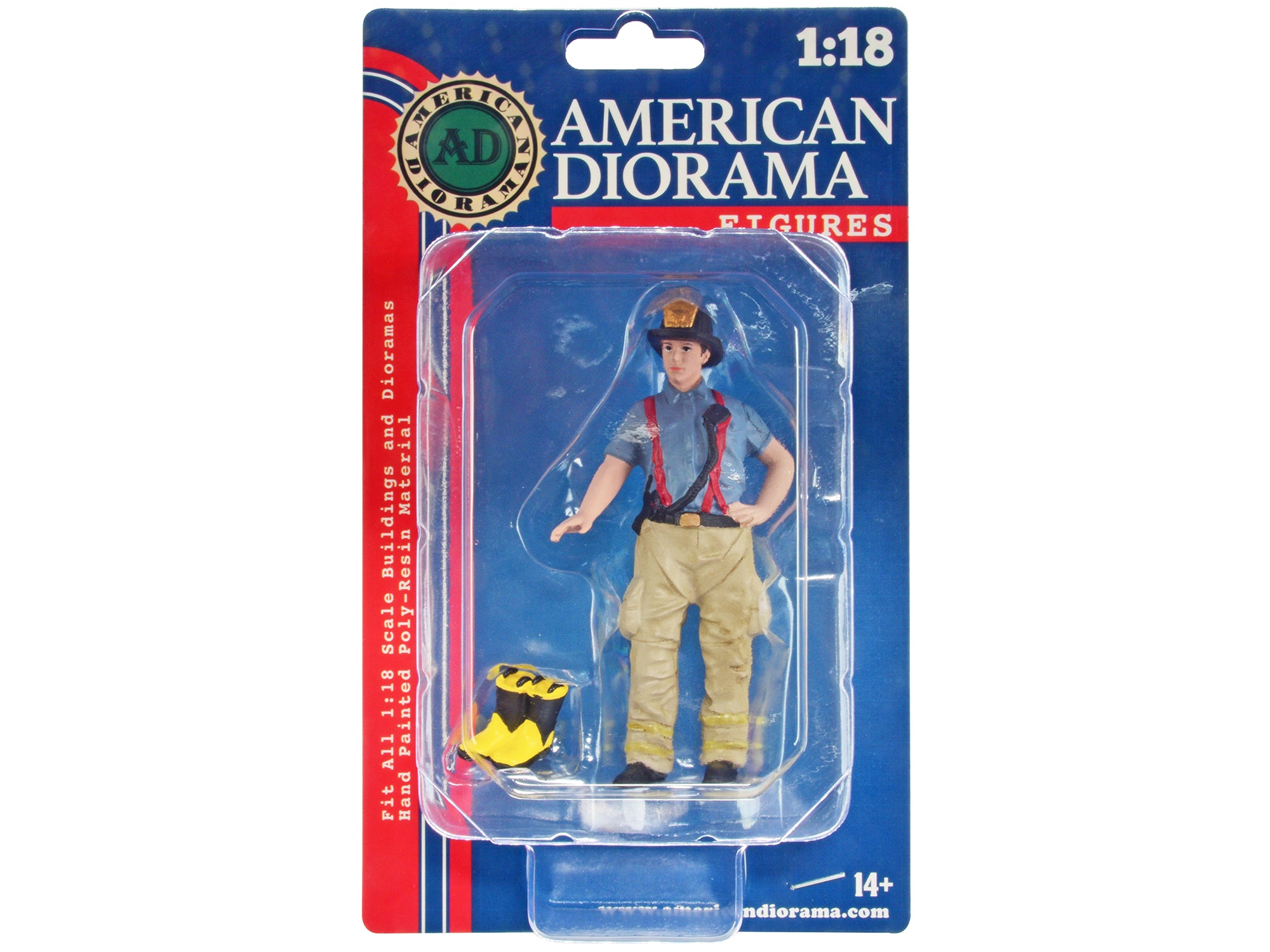 "Firefighters" Getting Ready Figure with Boots Accessory for 1/18 Scale Models by American Diorama - image 4