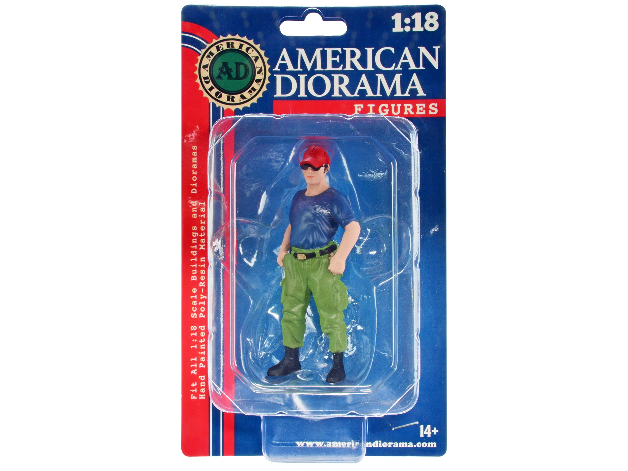 "Firefighters" Off Duty Figure for 1/18 Scale Models by American Diorama - image 3