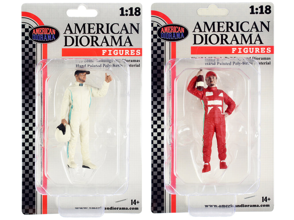 "Racing Legends" 2000's Figures A and B Set of 2 for 1/18 Scale Models by American Diorama - image 4