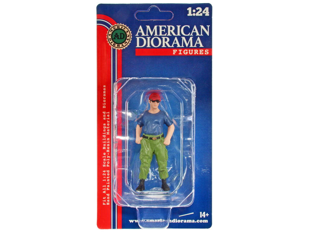"Firefighters" Off Duty Figure for 1/24 Scale Models by American Diorama - image 3