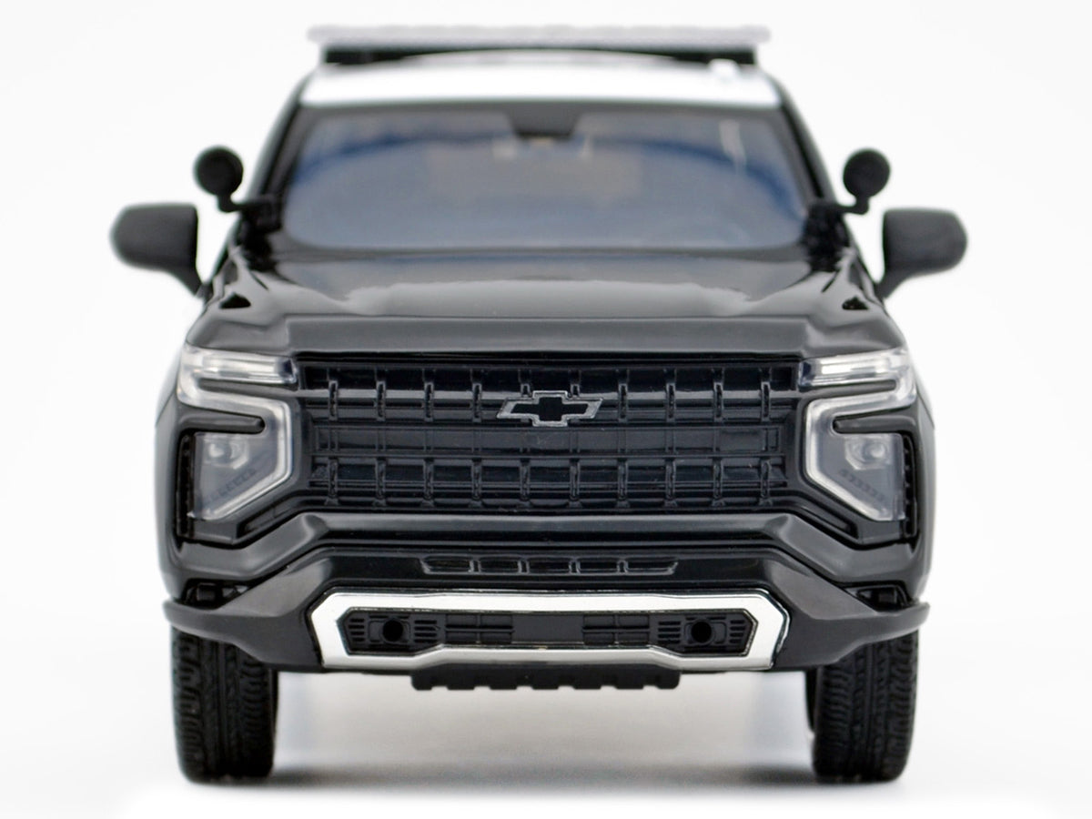 2025 Chevrolet Tahoe Police Pursuit Vehicle "Los Angeles Police Department (LAPD)" Black and White "Law Enforcement and Public Service" Series 1/24 Diecast Model Car by Motormax - image 3