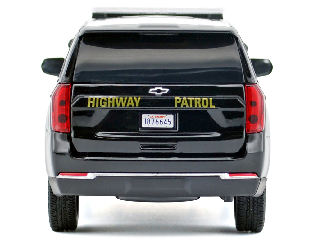 2025 Chevrolet Tahoe Police Pursuit Vehicle "California Highway Patrol" Black and White "Law Enforcement and Public Service" Series 1/24 Diecast Model Car by Motormax - image 3