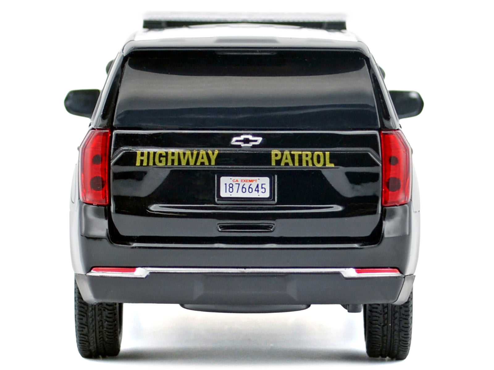 2025 Chevrolet Tahoe Police Pursuit Vehicle "California Highway Patrol" Black and White "Law Enforcement and Public Service" Series 1/24 Diecast Model Car by Motormax - image 3
