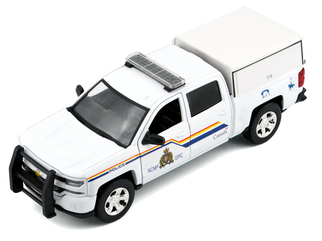 2017 Chevrolet Silverado 1500 LT Z71 Crew Cab Pickup Truck with Camper Box "Royal Canadian Mounted Police" White "Law Enforcement and Public Service" Series 1/27 Diecast Model Car by Motormax