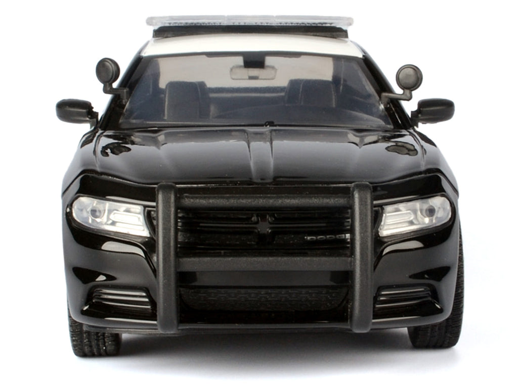 2023 Dodge Charger Pursuit Police Car "California Highway Patrol" Black and White "Law Enforcement and Public Service" Series 1/24 Diecast Model Car by Motormax - image 3