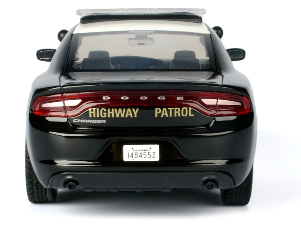 2023 Dodge Charger Pursuit Police Car "California Highway Patrol" Black and White "Law Enforcement and Public Service" Series 1/24 Diecast Model Car by Motormax - image 4